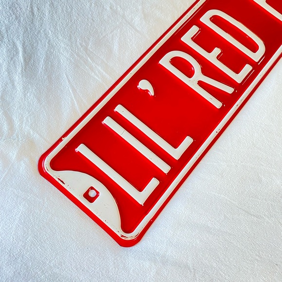 RARE 3’ VTG Metal Lil Red Expressway Street Sign Garage Man Cave - Picture 3 of 10